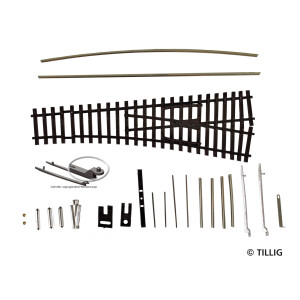 Tillig 83435 Bausatz - Weiche EW1 15°, rechts, TT