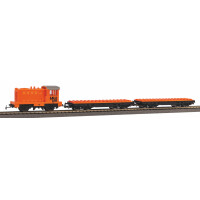 Piko 57143 Start-Set mit Bettung Güterzug mit Klemmbaustein-Wagen R/C, H0
