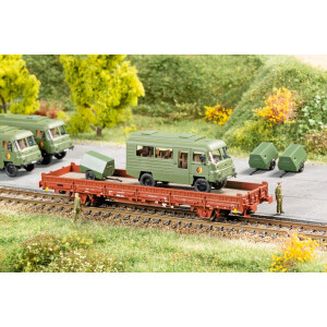 Auhagen 66051 MC Robur LO2002 Allrad NVA mit Kompressoranhänger , TT