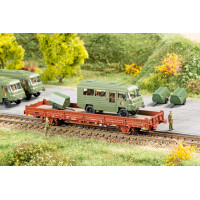 Auhagen 66051 MC Robur LO2002 Allrad NVA mit Kompressoranhänger , TT