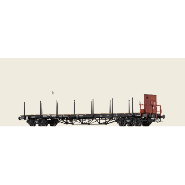 Brawa 51341 Drehgestellflachwagen SSl der DRG, Epoche II, H0