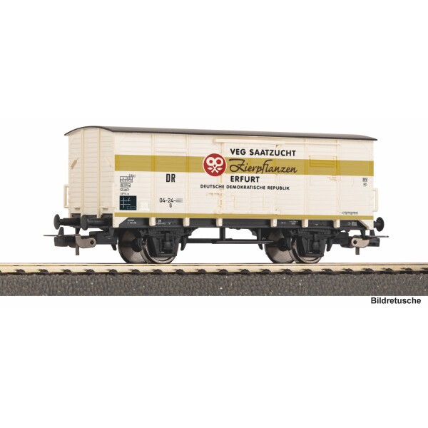 Piko 24555 Gedeckter Güterwagen G02 VEG Saatgut Erfurt DR, Epoche III, H0