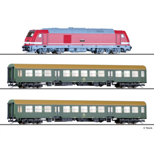 Tillig 01504 Einsteigerset-Reisezug mit Bettungsgleisoval...