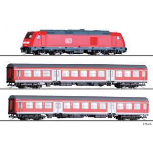 Tillig 01505 Einsteigerset-Reisezug mit Bettungsgleisoval...