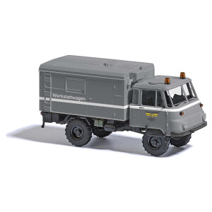 Busch 50257 Robur LO 2002 A Koffer, Werkstattwagen DR, H0