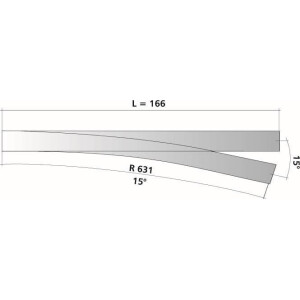 Tillig 83331 Weiche EW 2 rechts 15°, TT