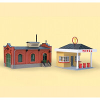Auhagen 12227 Service station withmechanics workshop, H0/TT