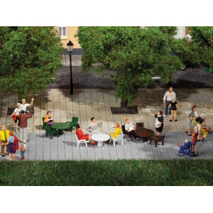 Auhagen 42647 Garden chairs, garden tables, H0/TT