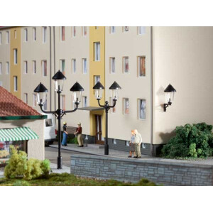 Auhagen 42631 4 parkings et 2 garnitures de lanternes...