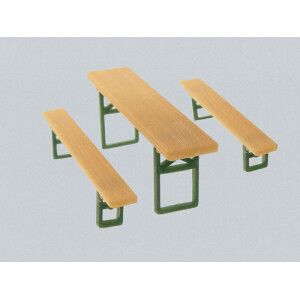 Faller 180444 40 beer benches and 20 tables, H0