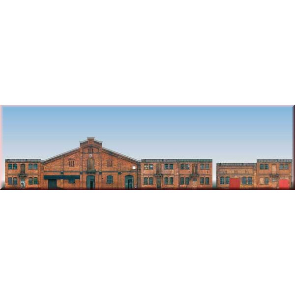 Auhagen 42506 Set of 6 industrial facades, H0/TT