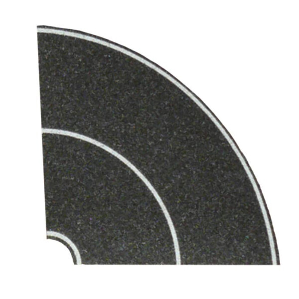 Heki 6580 90 ° curves, asphalt, 4 pieces, H0