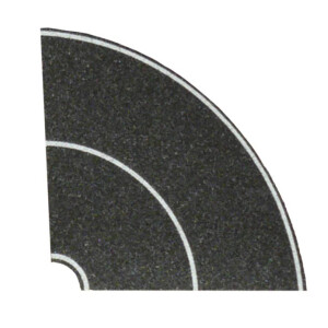 Heki 6582 90°-Kurven, Asphalt, 4 Stück, N