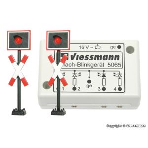 Viessmann 5060 Andreaskreuz, 2 Stück mit Blinkelektronik, H0