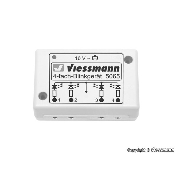 Viessmann 5065 Vierfach-Blinkelektronik für Andreaskreuze, N + H0