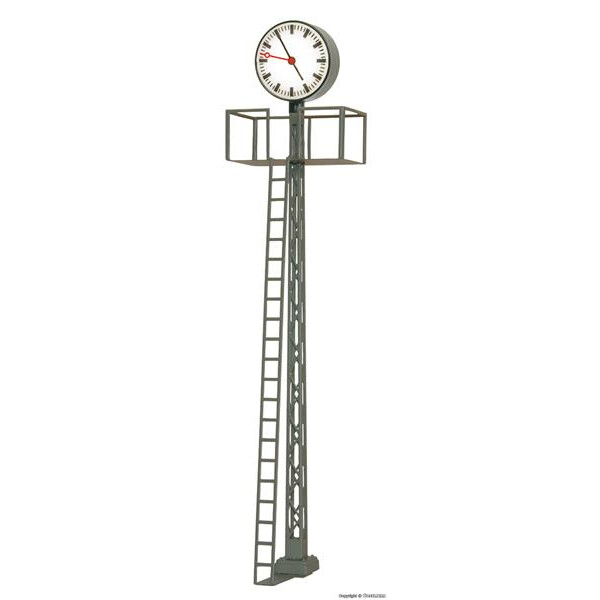 Viessmann 5082 Beleuchtete Bahnhofsuhr auf Gittermast, LED weiß, Höhe 110 mm, H0