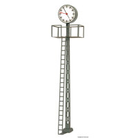 Viessmann 5082 Beleuchtete Bahnhofsuhr auf Gittermast, LED weiß, Höhe 110 mm, H0