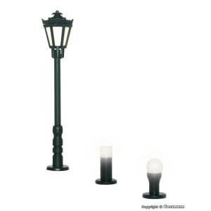 Viessmann 6160 Garden lamps set, 3 lights, black, H0
