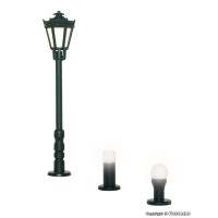 Viessmann 6160 Gartenleuchten-Set, 3 Leuchten, schwarz, H0