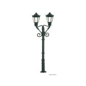 Viessmann 6973 Park lamp double, black, LED warm-white, TT