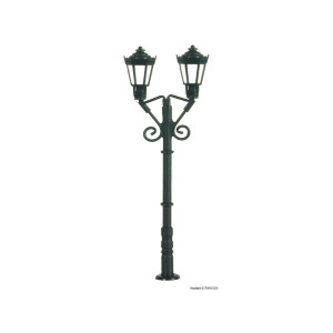 Viessmann 6973 Park lamp double, black, LED warm-white, TT