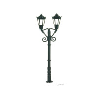 Viessmann 6973 Park lamp double, black, LED warm-white, TT