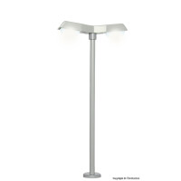 Viessmann 6997 Straßenleuchte modern doppelt, LED weiß, 80 mm hoch, TT
