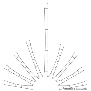 Viessmann 4143 Fahrdraht, 360,0 mm, 3 Stück, H0