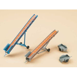 Auhagen 43650 2 bandes transporteuses, 2 remorques de...