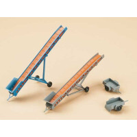 Auhagen 43650 2 bandes transporteuses, 2 remorques de voiture, TT